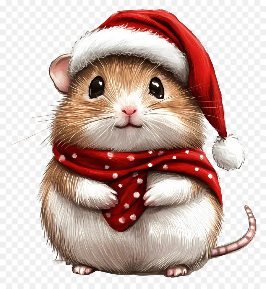 Hamster De Natal，Hamster Em Roupas De Inverno PNG