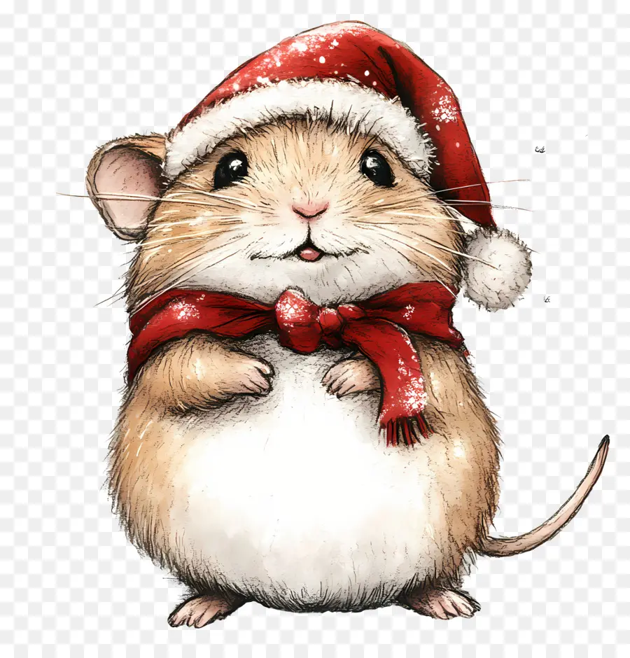 Hamster De Natal，Hamster Em Roupas De Inverno PNG