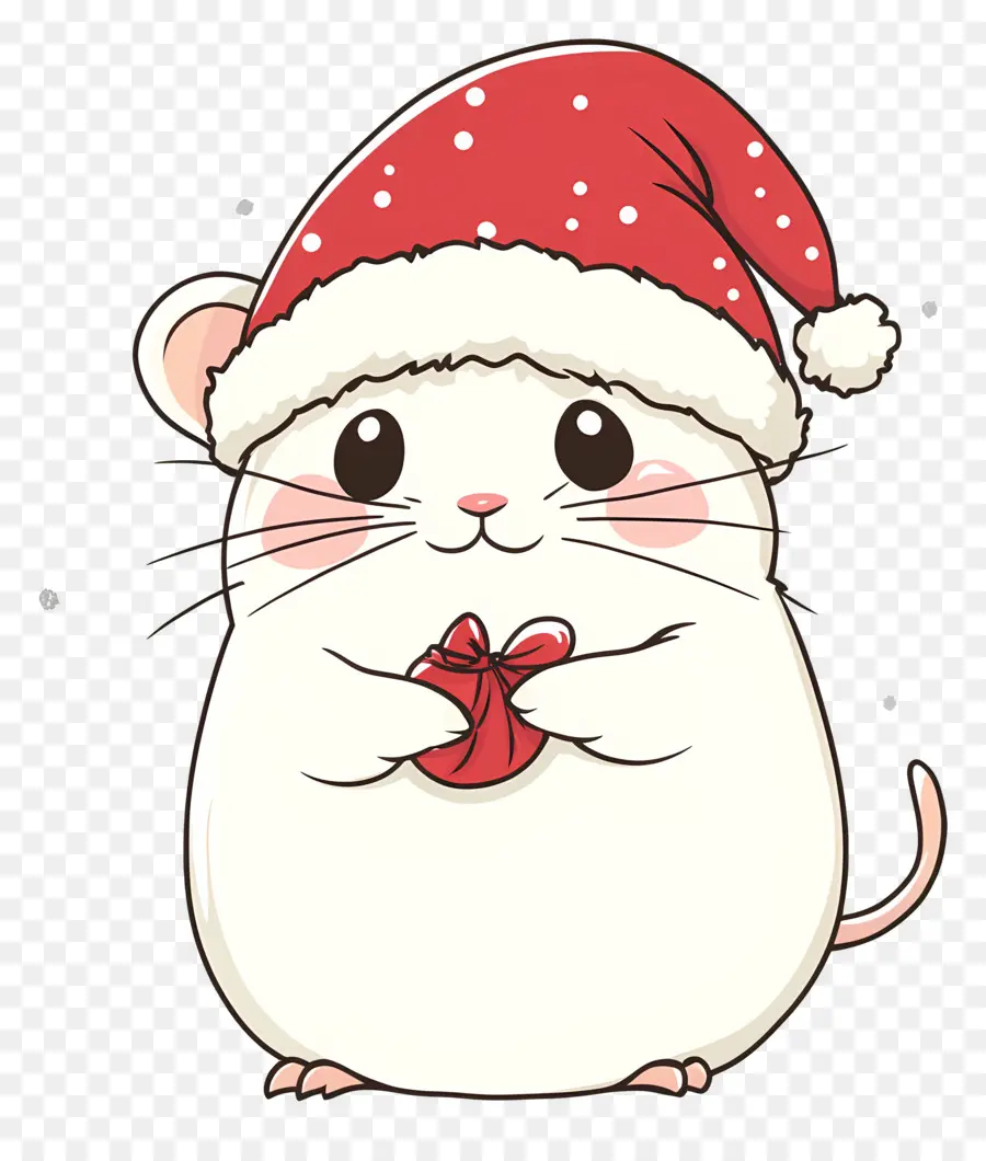 Hamster De Natal，Rato De Desenho Animado PNG