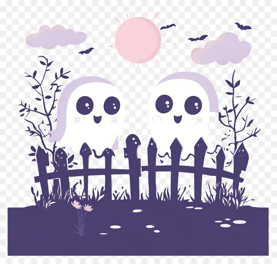 Cerca De Halloween，Fantasmas PNG