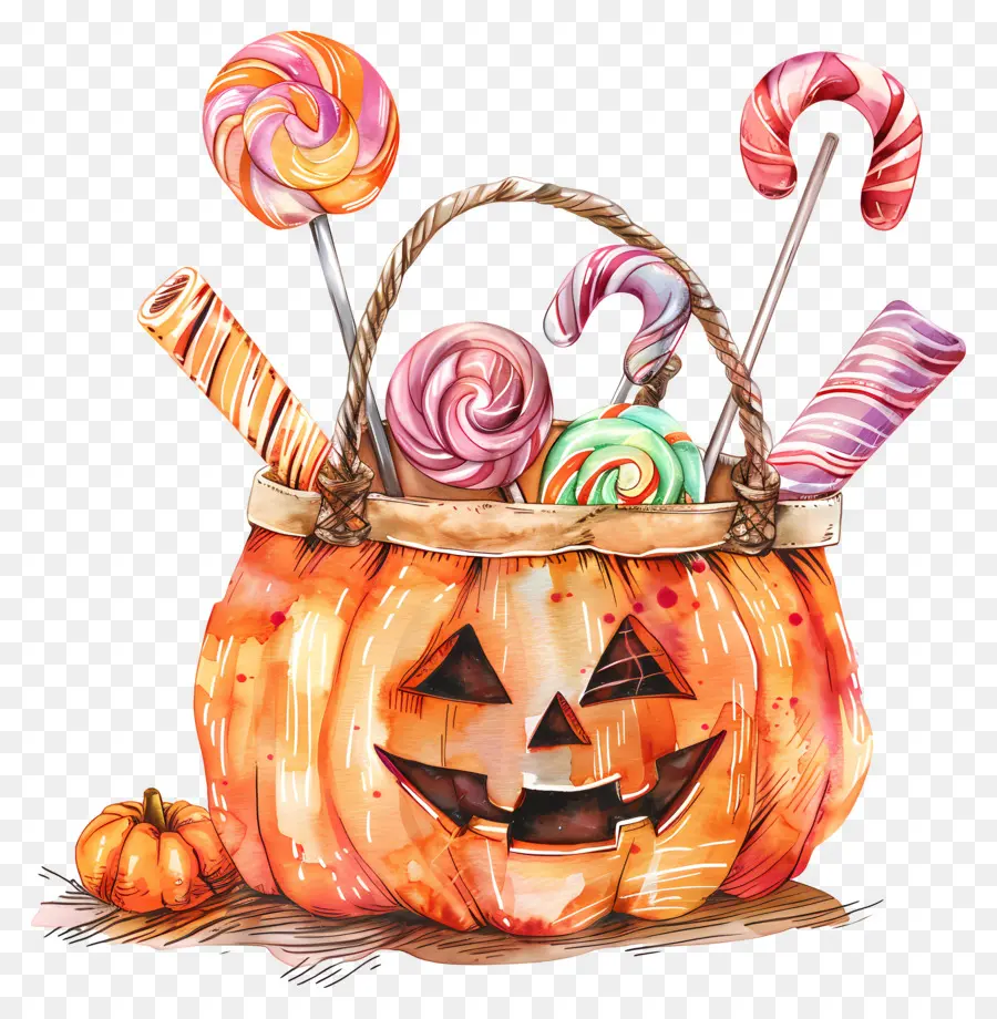 Cesta De Halloween，Cesta De Doces PNG