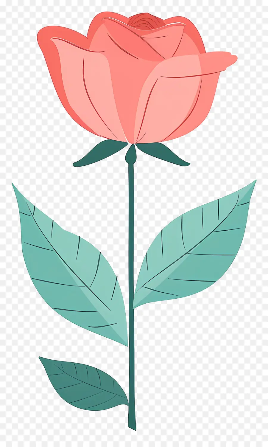 Rosa Vermelha，Flor Rosa Dos Desenhos Animados PNG