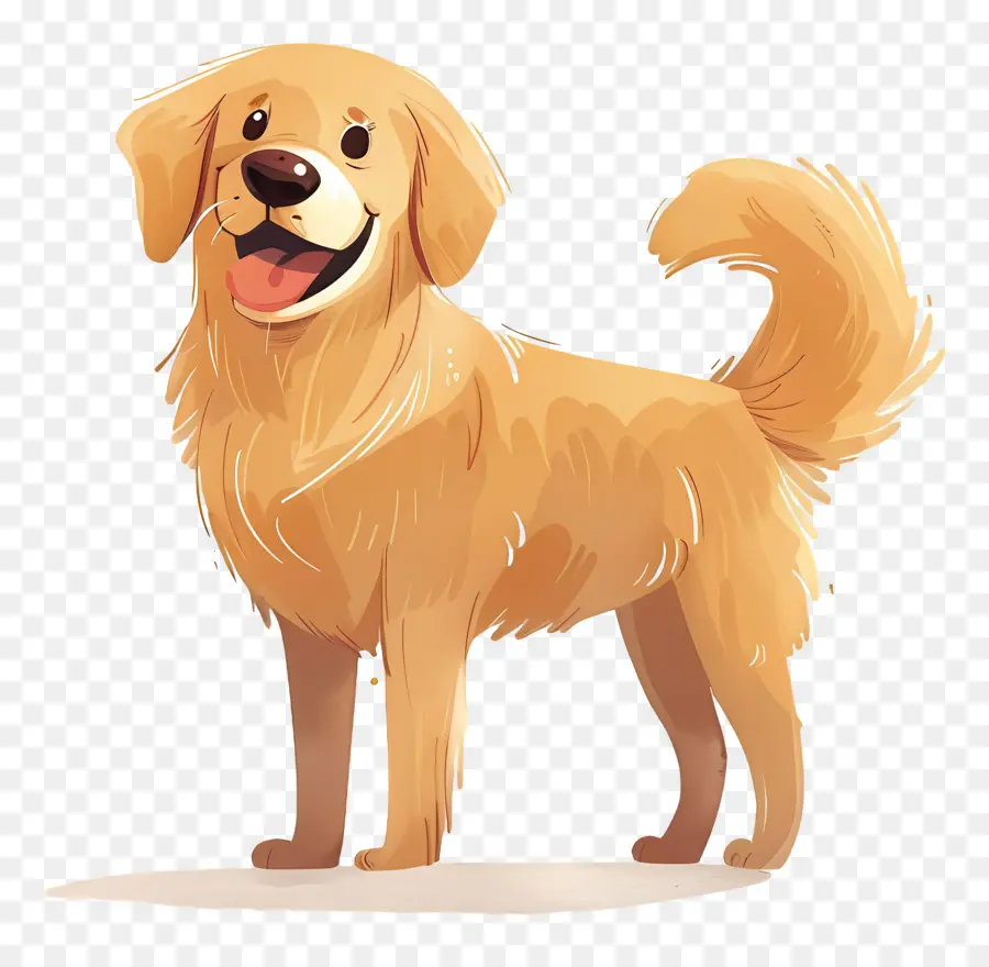 Cão Golden Retriever，Cachorro De Desenho Animado PNG