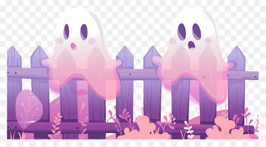 Cerca De Halloween，Fantasmas Fofos PNG