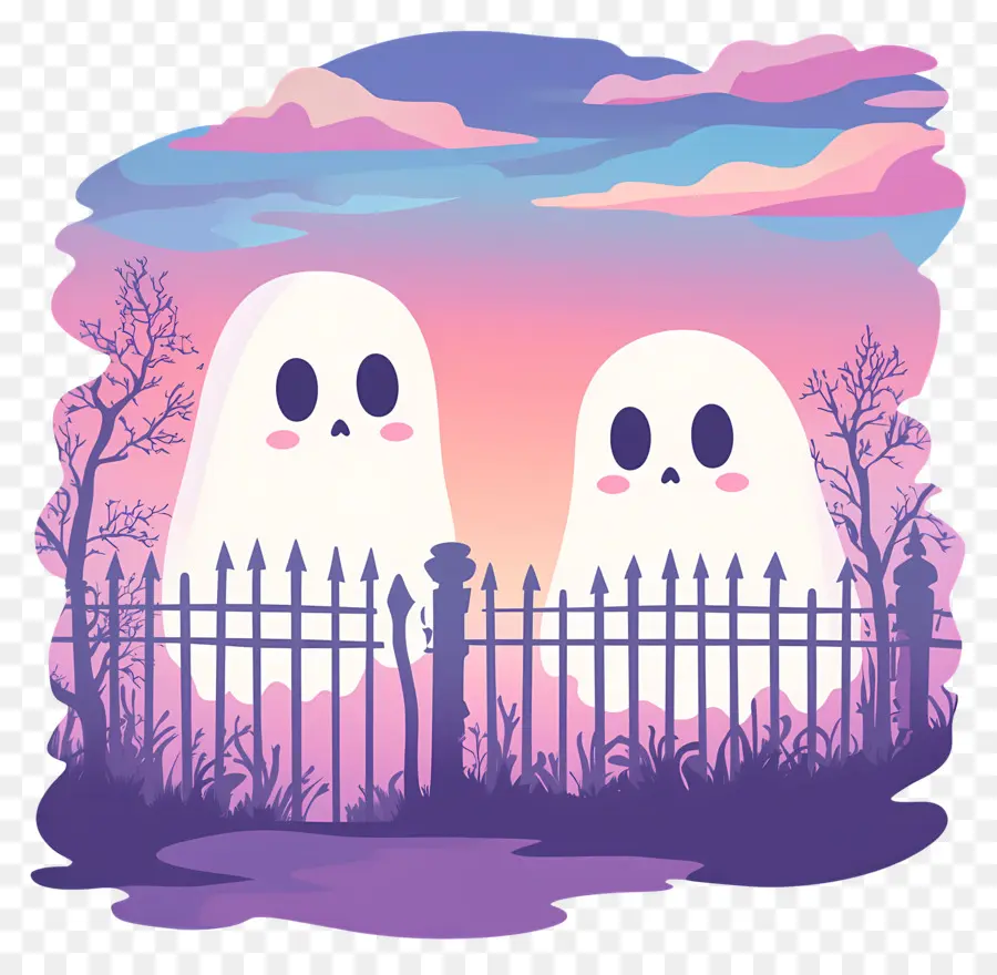 Cerca De Halloween，Fantasmas PNG