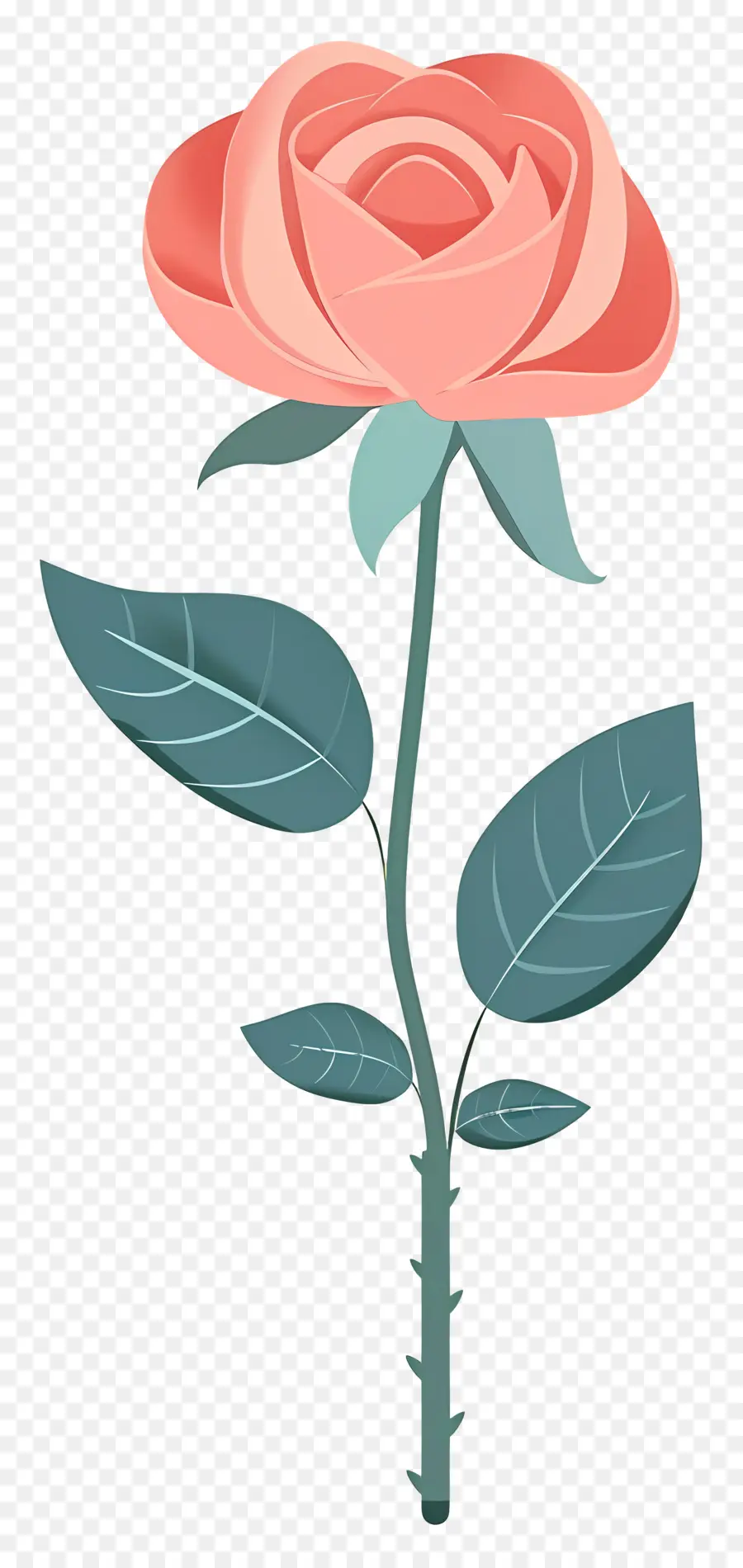 Rosa Vermelha，Flor Rosa Dos Desenhos Animados PNG