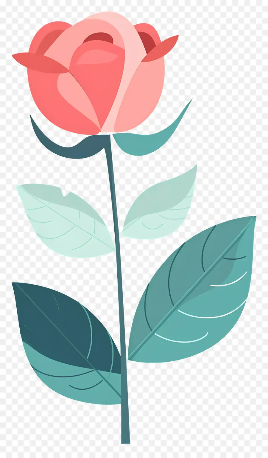 Rosa Vermelha，Flor Rosa Dos Desenhos Animados PNG