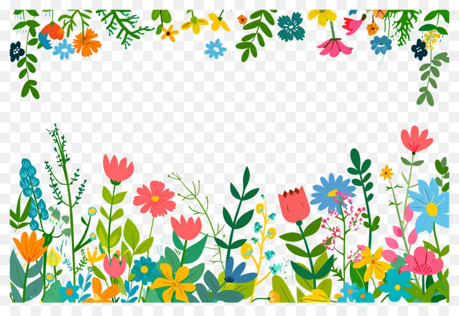 Borda De Flores，Moldura Floral Delicada PNG