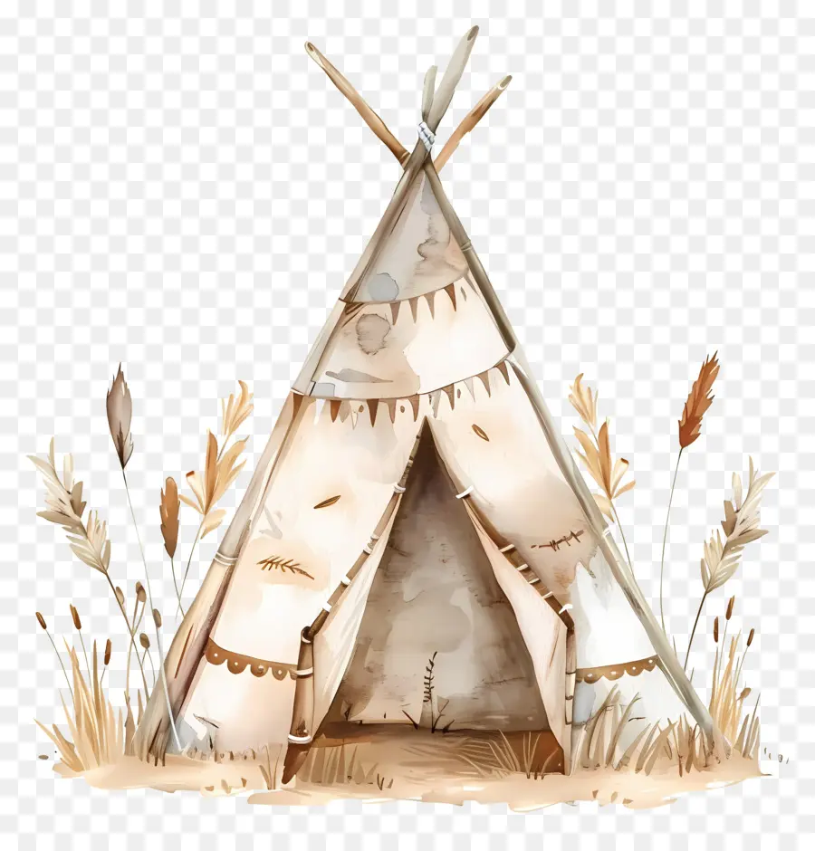 Cabana Em Aquarela，Tenda Teepee PNG