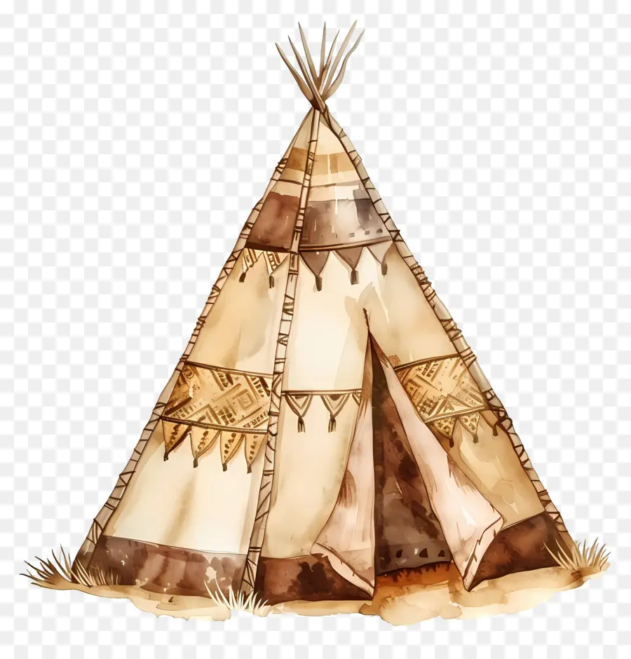 Cabana Em Aquarela，Tenda Teepee PNG