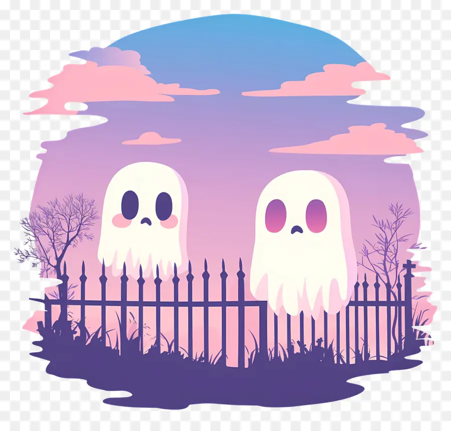 Cerca De Halloween，Fantasmas PNG