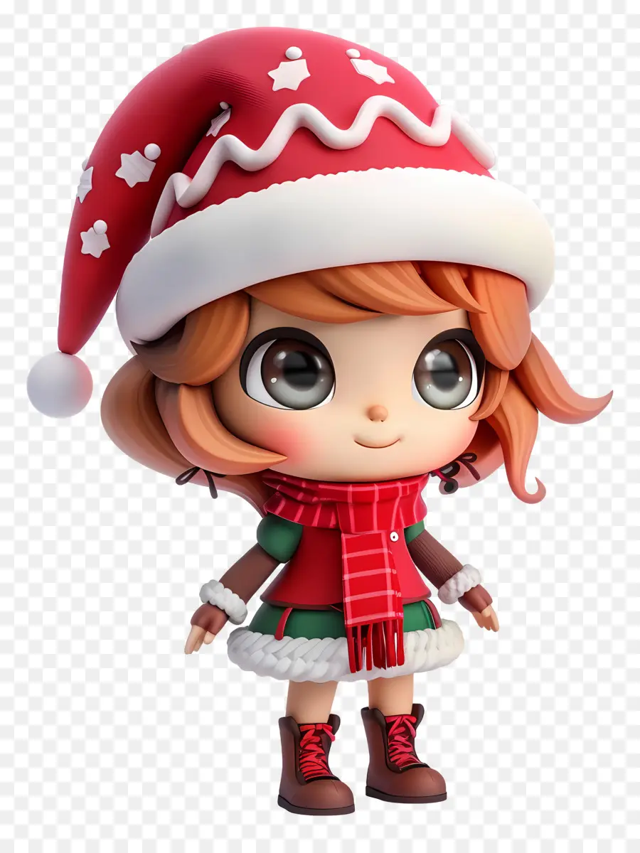 Garota Chibi，Garota De Natal PNG