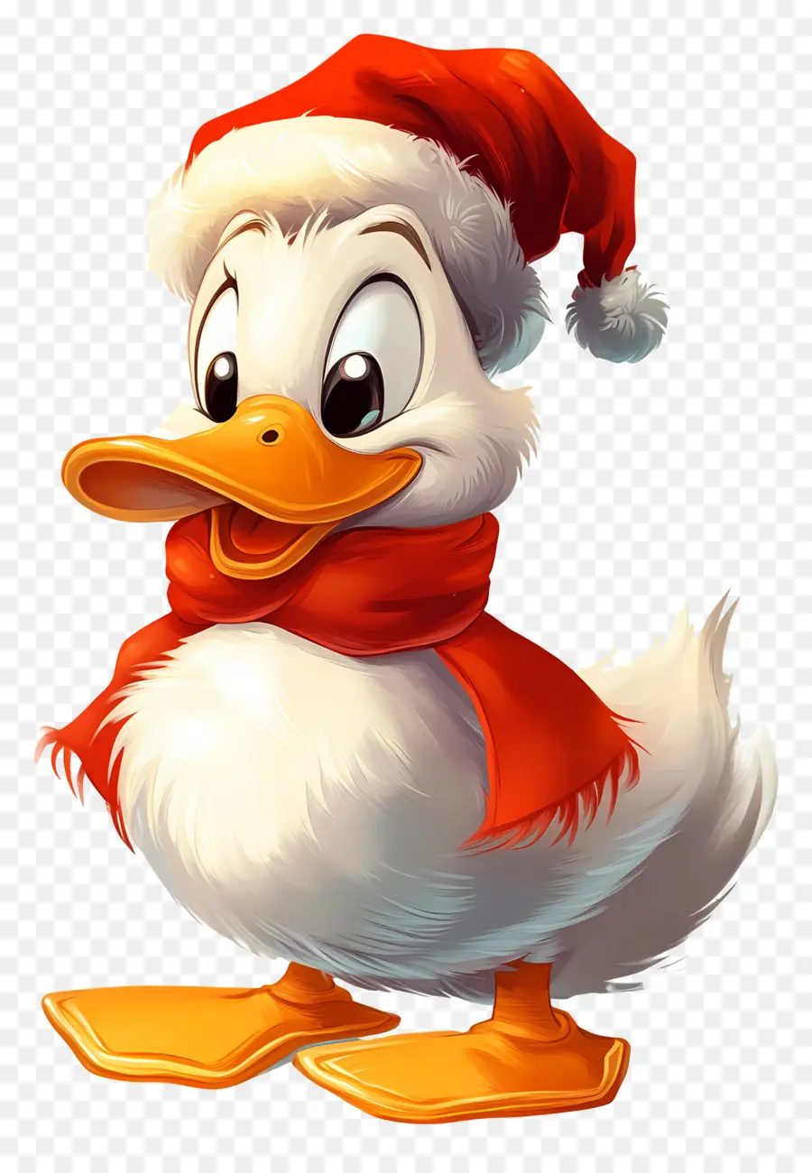 Pato De Natal，Pato Com Lenço PNG