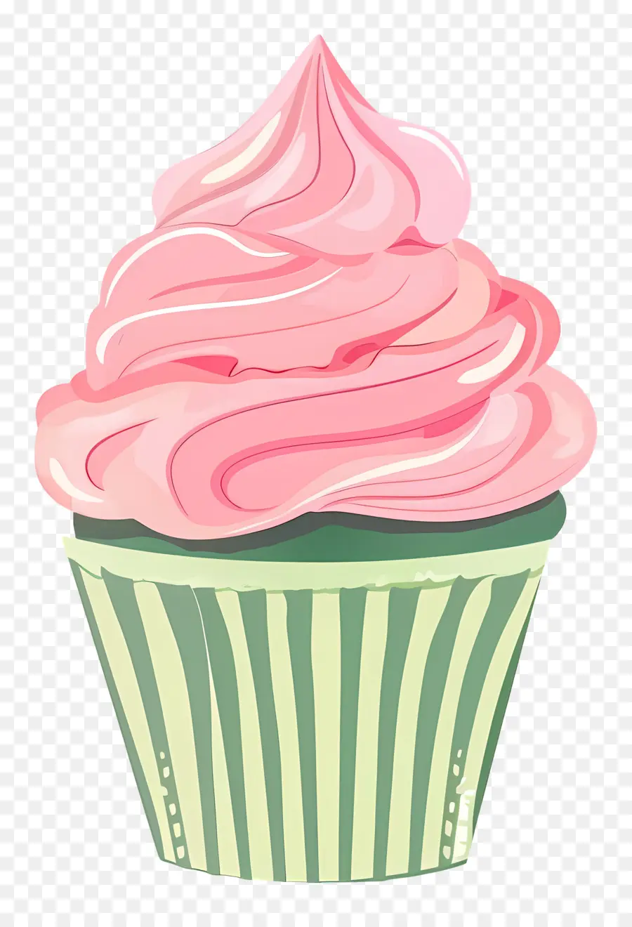 Cupcake Animado，Bolinho Rosa PNG