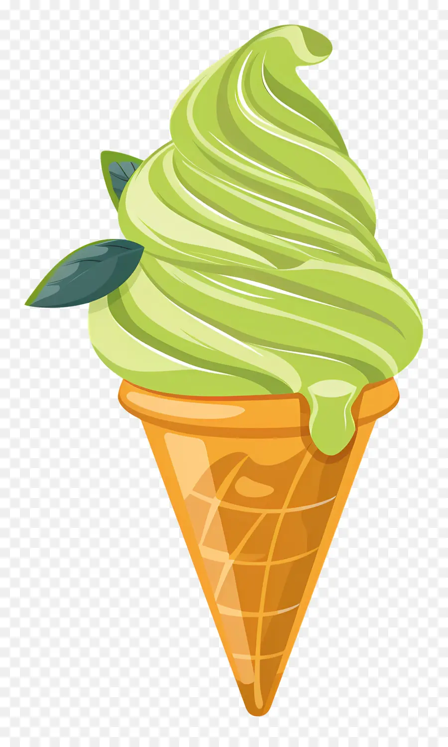 Sorvete Matcha，Casquinha De Sorvete PNG