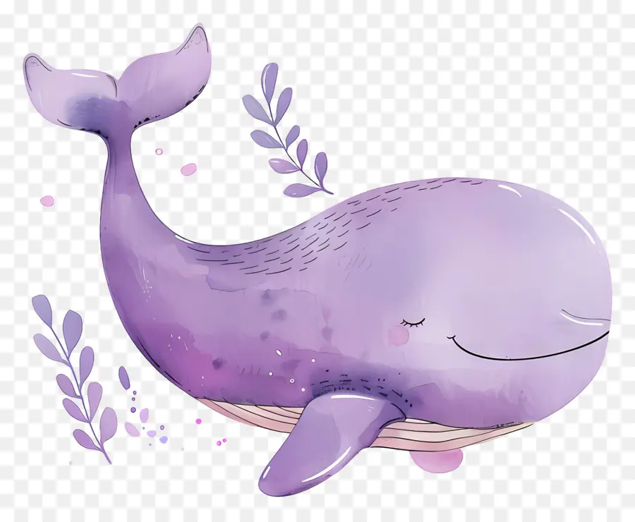 Baleia Aquarela，Baleia De Desenho Animado PNG