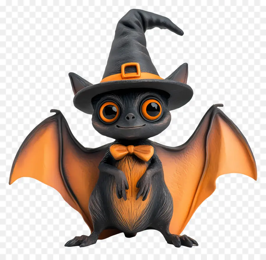 Morcegos De Halloween，Morcego Com Chapéu PNG