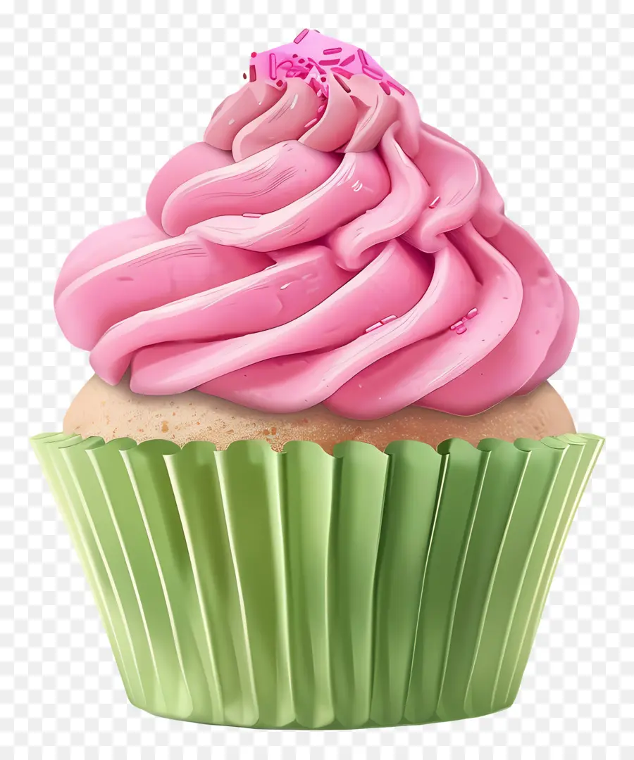 Cupcake Animado，Bolinho Rosa PNG