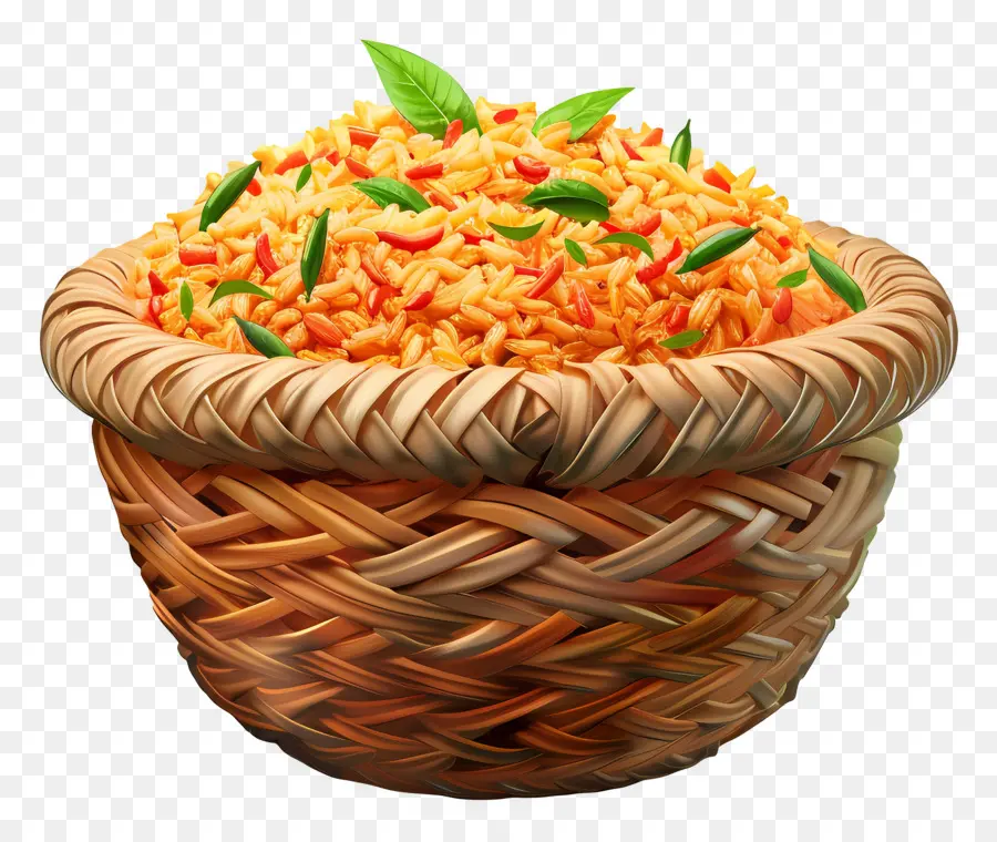 Comida Africana，Cesta De Arroz PNG