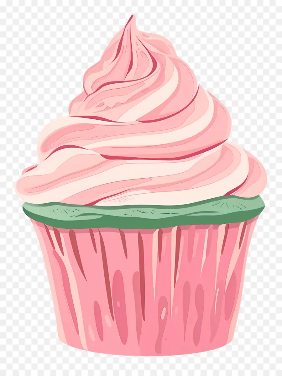 Cupcake Animado，Bolinho Rosa PNG