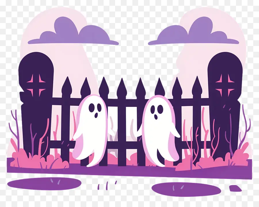 Cerca De Halloween，Fantasmas Por Cerca PNG