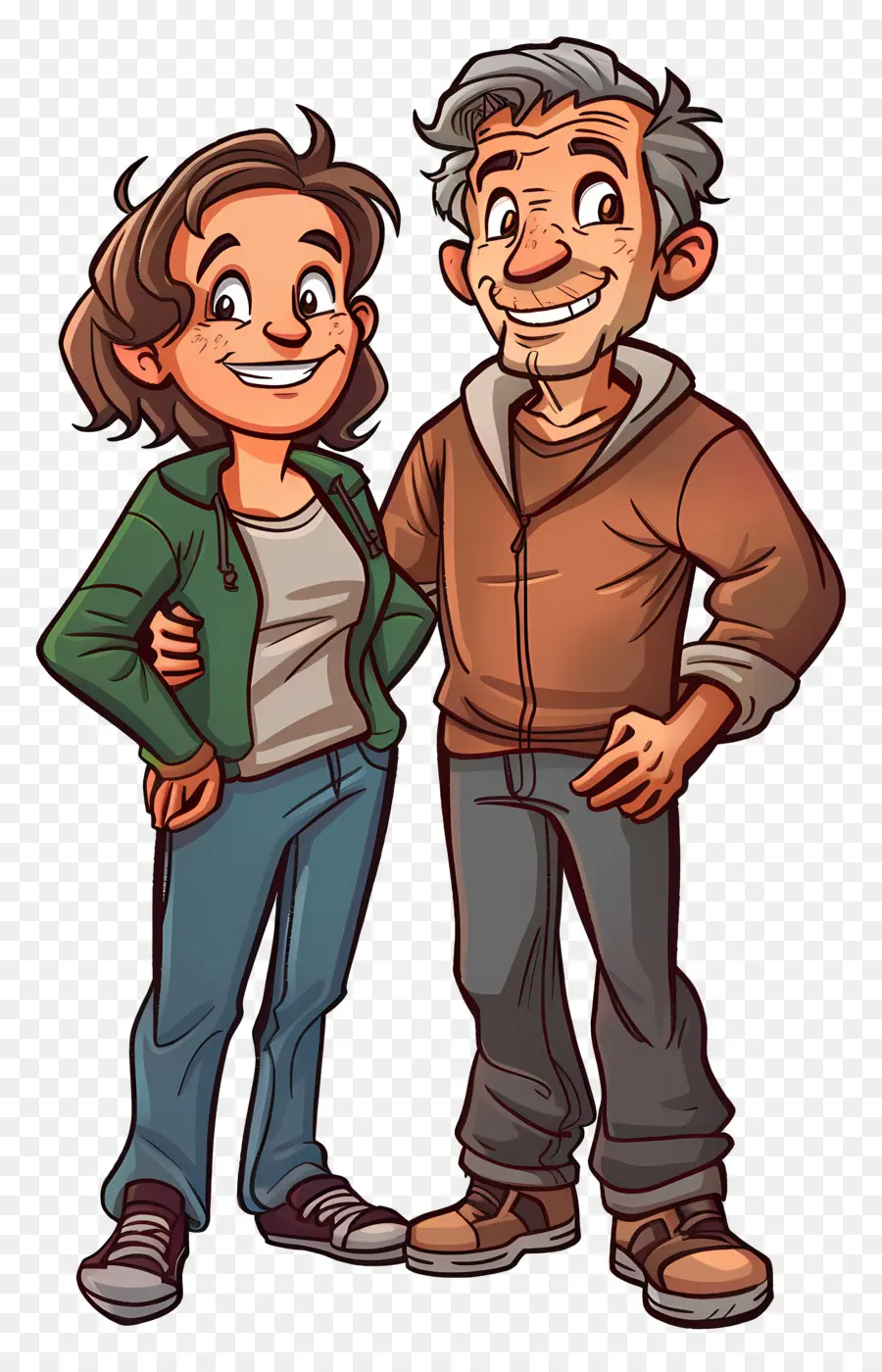 Idosos，Casal De Desenho Animado PNG