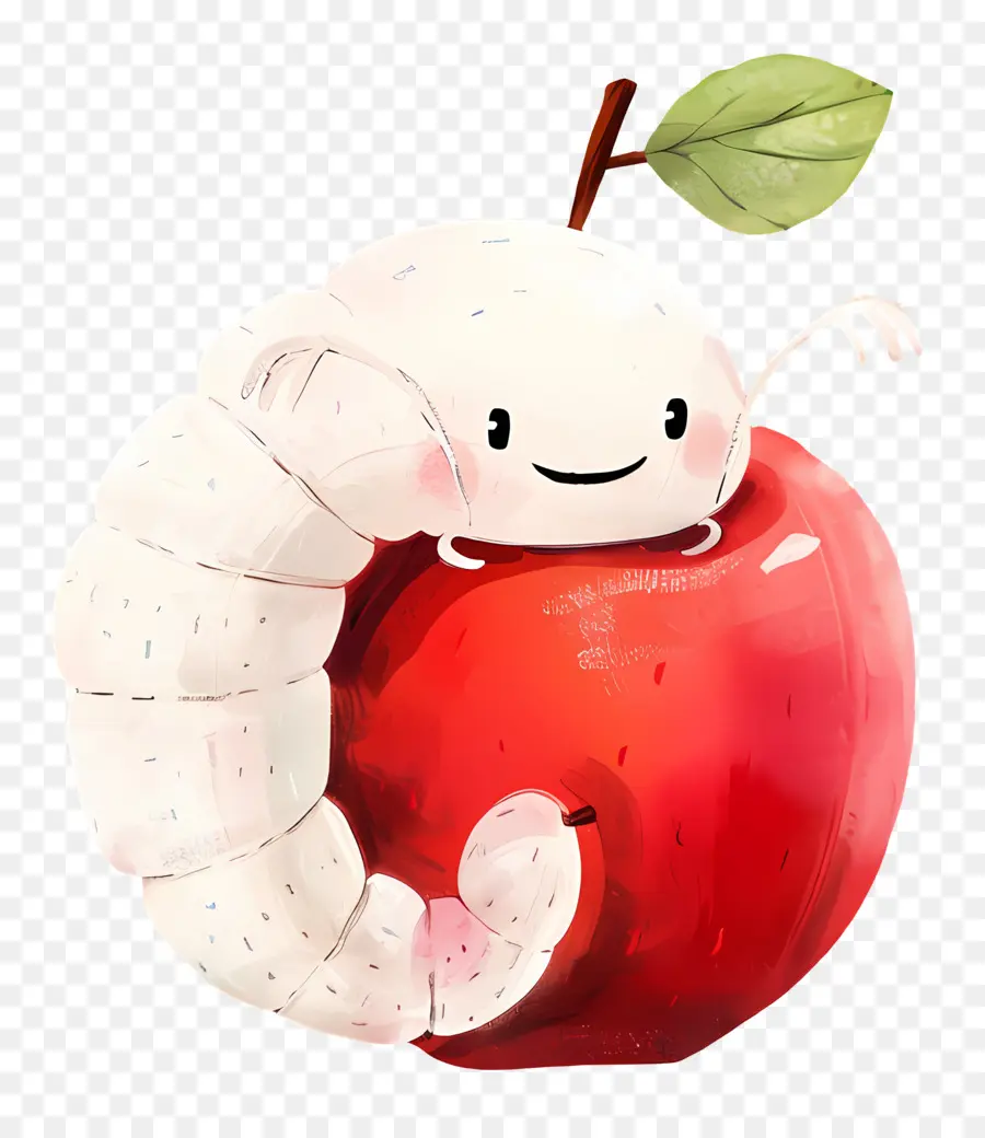 Maçã Com Minhoca，Verme Na Apple PNG