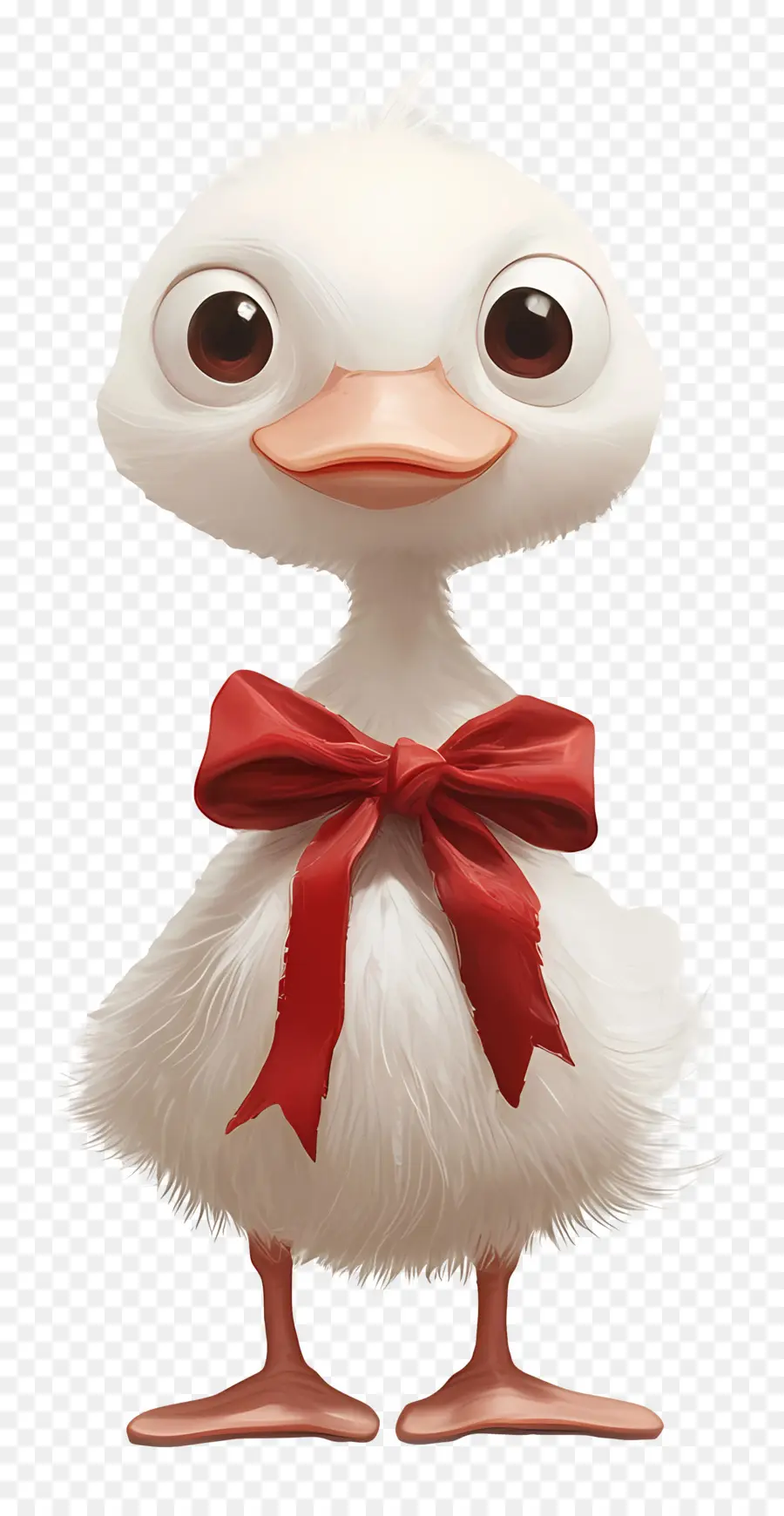 Pato De Natal，Pato Com Laço Vermelho PNG