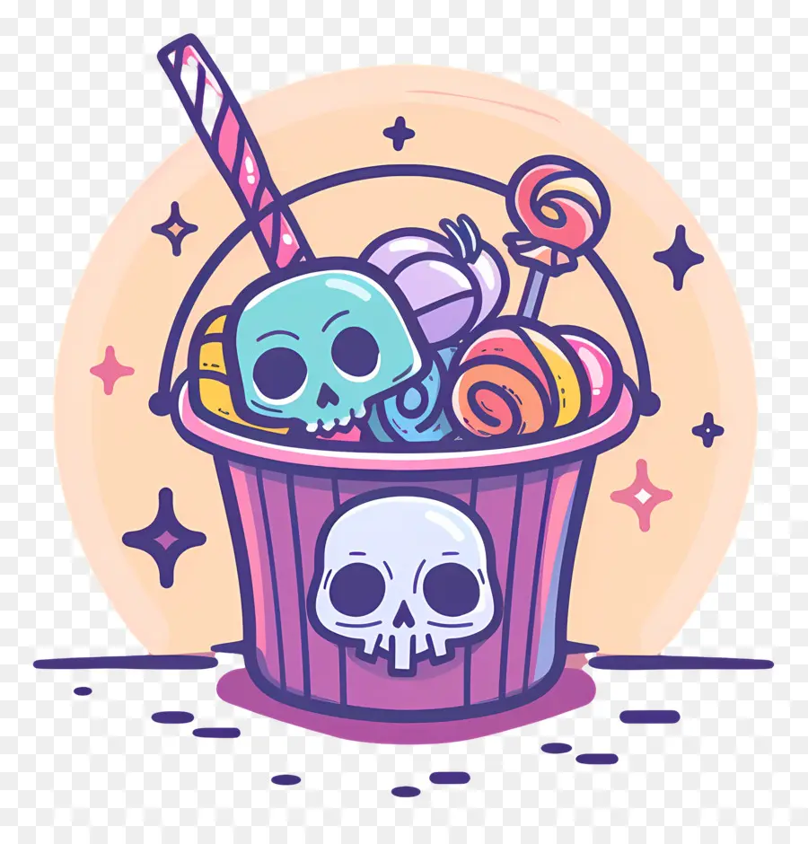 Cesta De Halloween，Doces De Halloween PNG