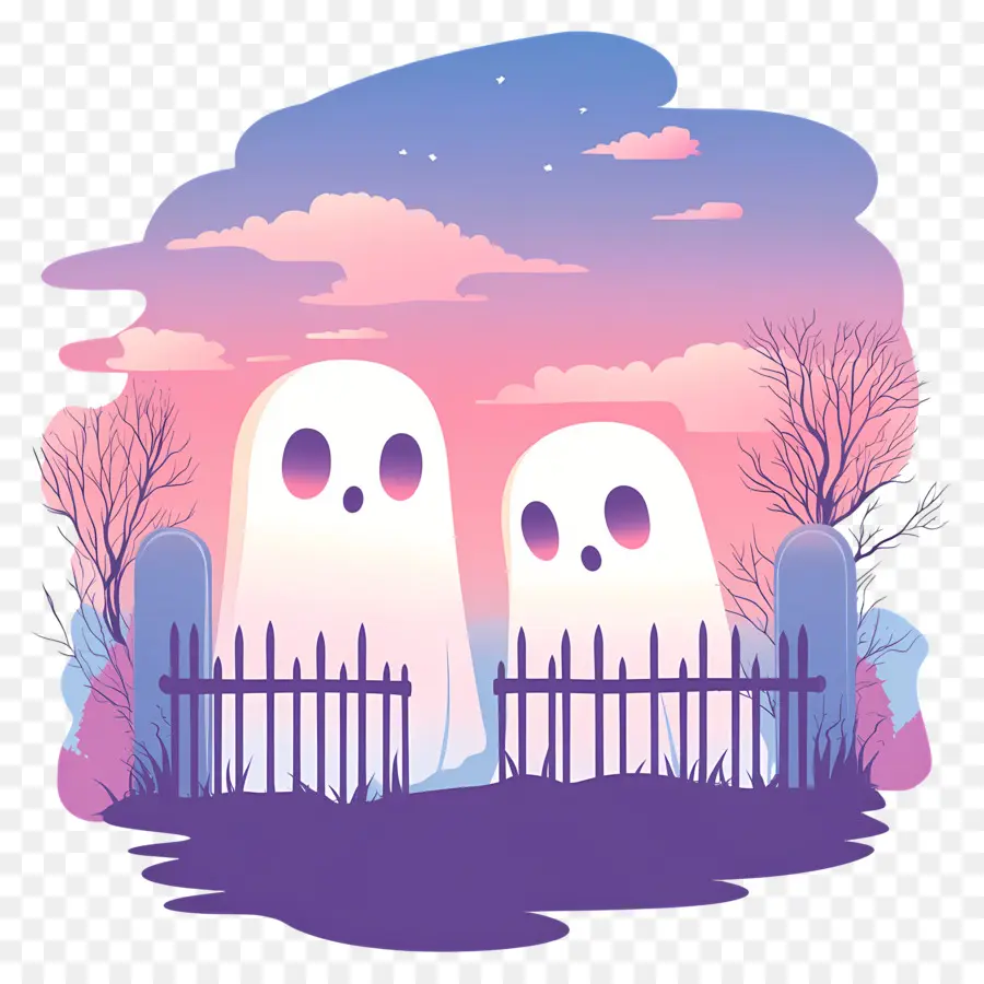 Cerca De Halloween，Fantasmas PNG