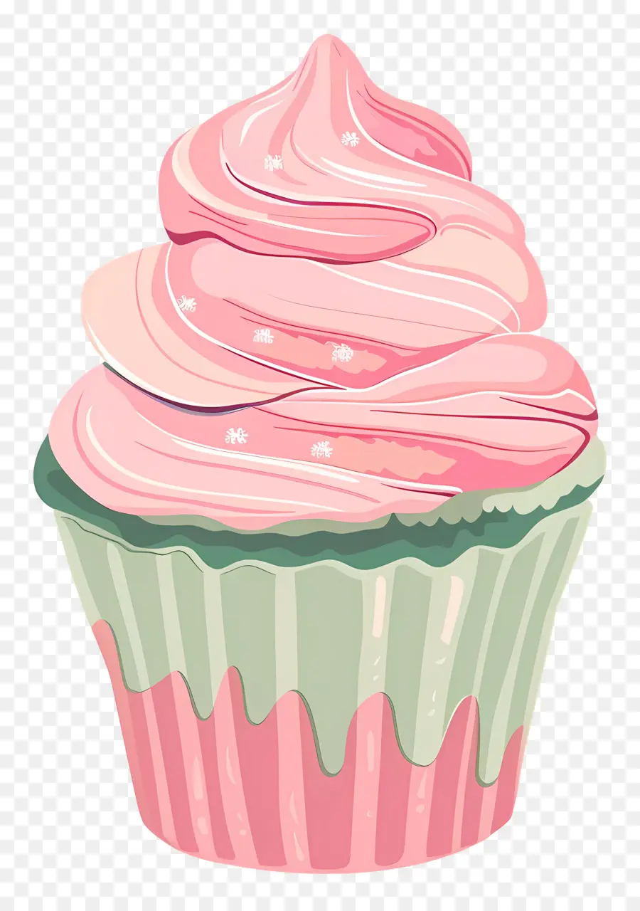 Cupcake Animado，Bolinho Rosa PNG