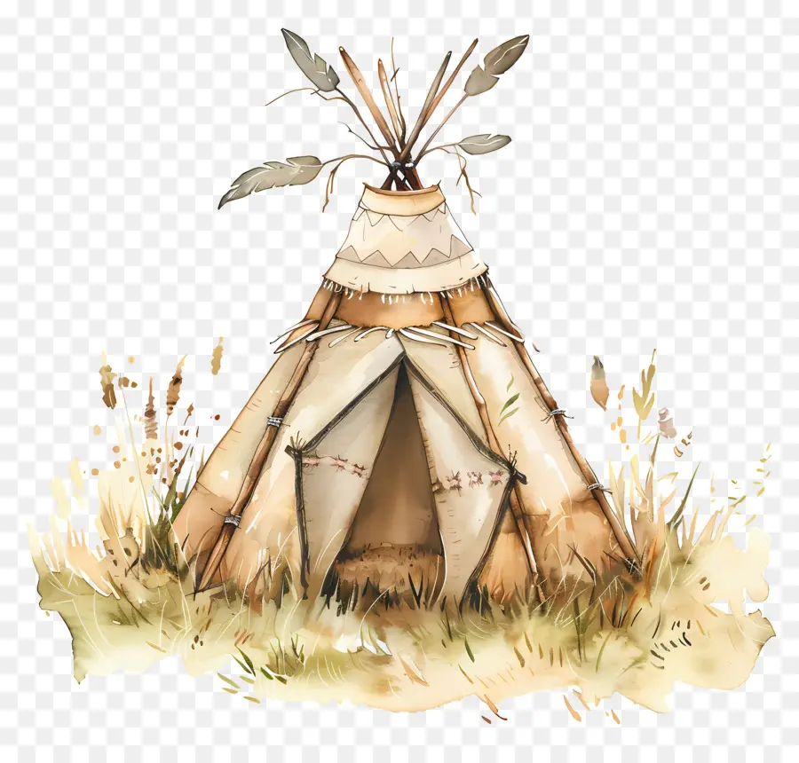 Cabana Em Aquarela，Tenda Teepee PNG