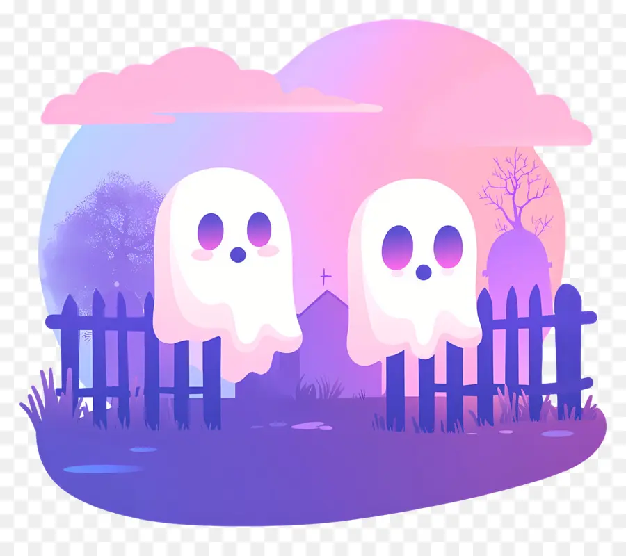 Cerca De Halloween，Fantasmas PNG