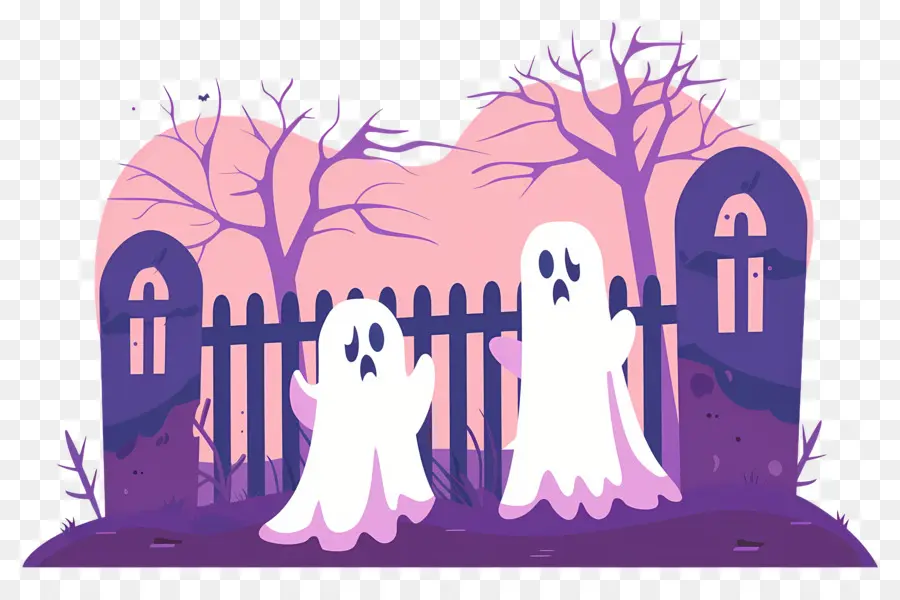 Cerca De Halloween，Fantasmas PNG