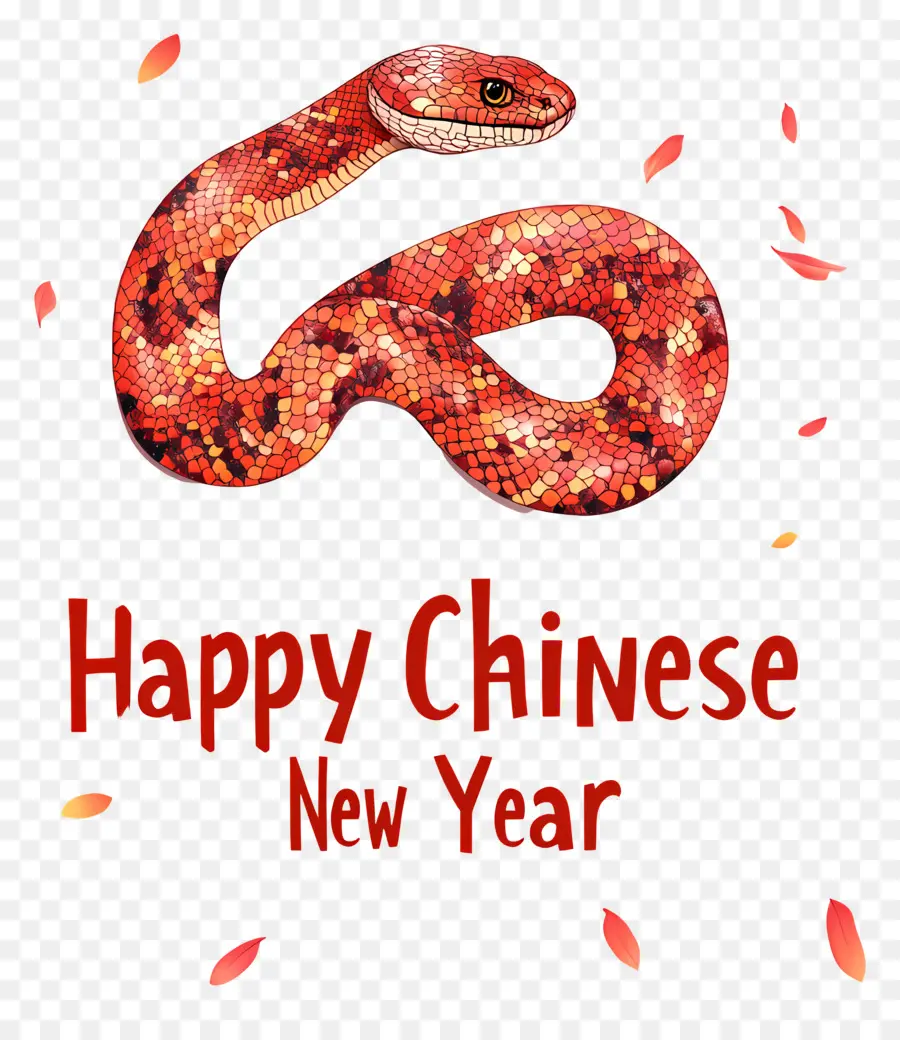 Ano Novo Chinês，Cobra Vermelha PNG