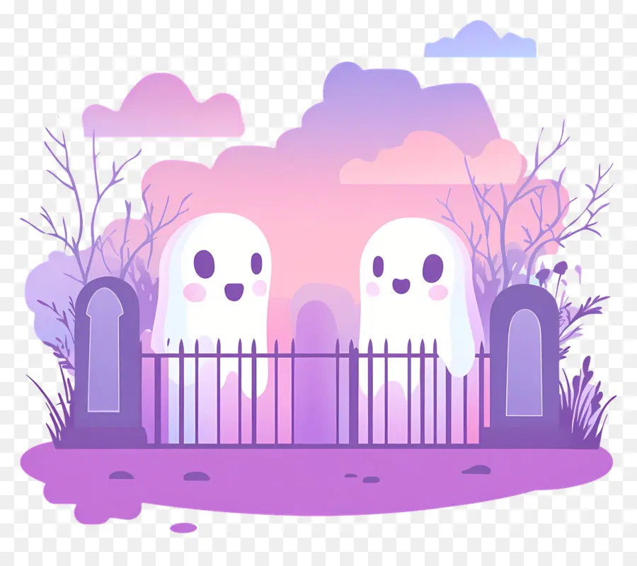 Cerca De Halloween，Fantasmas PNG