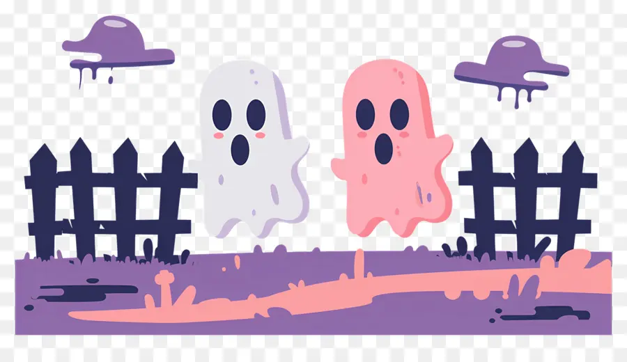 Cerca De Halloween，Fantasmas PNG