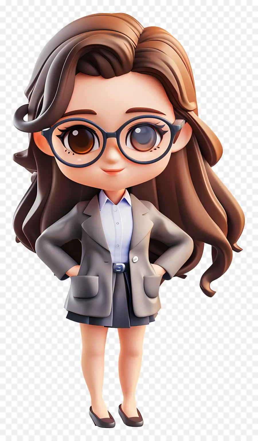 Garota Chibi，Empresária De Desenho Animado PNG