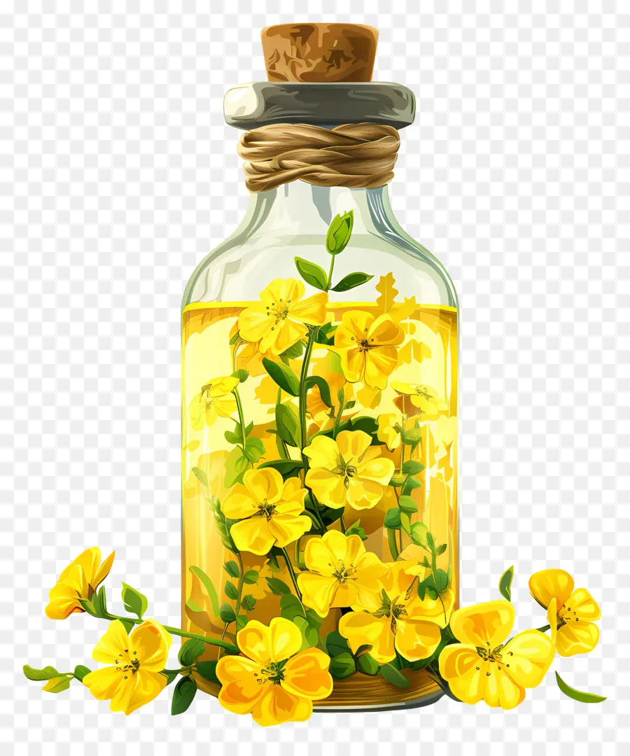 óleo De Canola，Frasco De Flores PNG