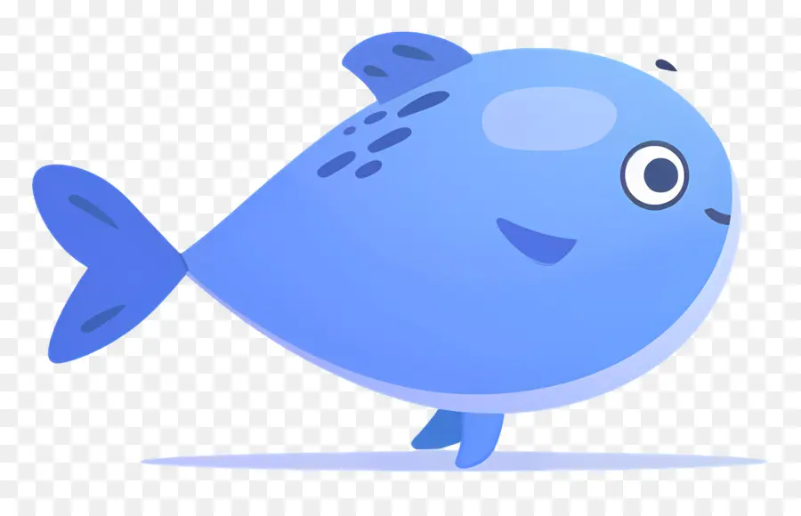 Peixe Azul，Baleia De Desenho Animado PNG