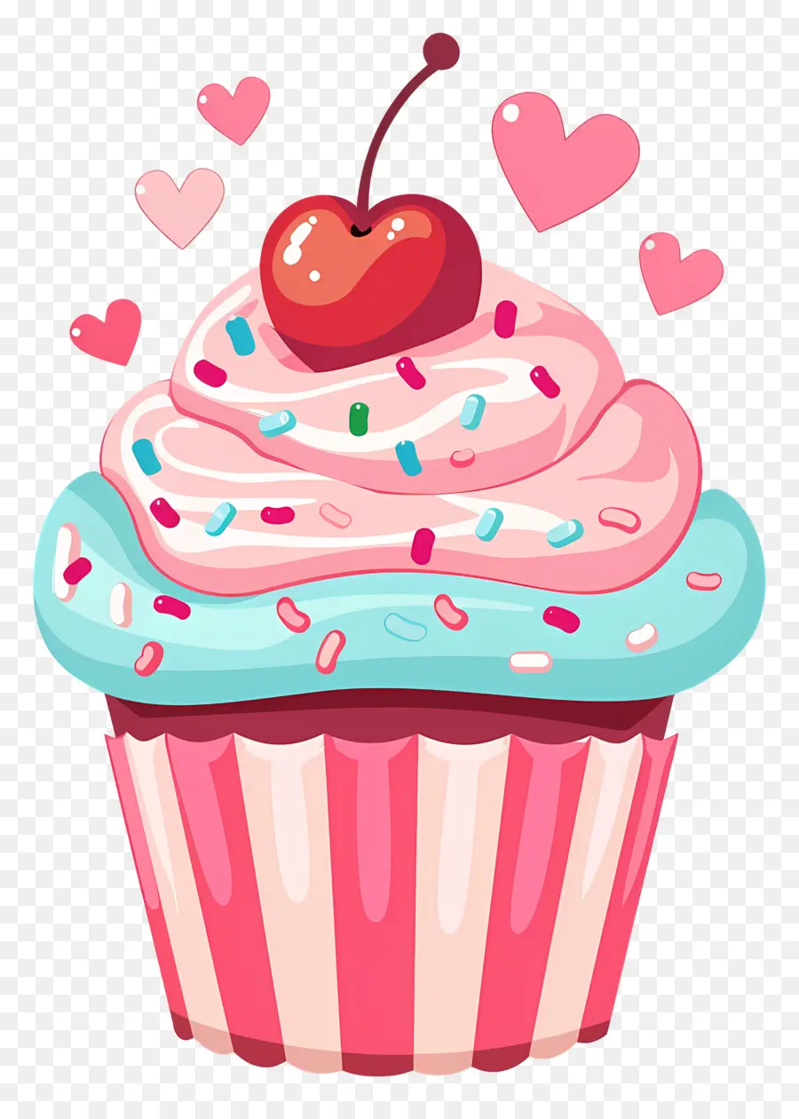 Cupcake Dos Namorados，Bolinho De Cereja PNG