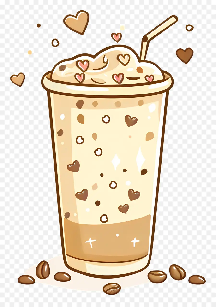 Café Quente，Café Gelado Com Creme PNG