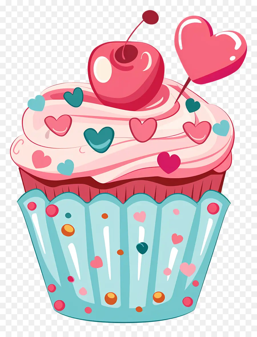 Cupcake Dos Namorados，Bolinho De Cereja PNG