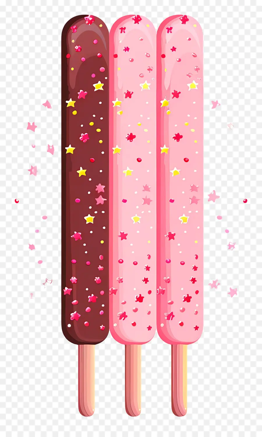 Palitos De Chocolate，Chocolate E Pops Rosa PNG