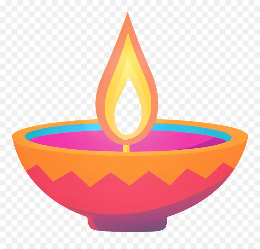 Diwali Diya，Lit Diya PNG