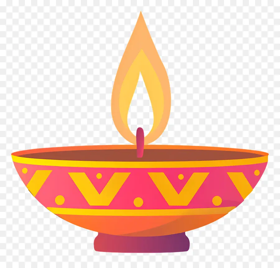 Diwali Diya，Lâmpada De óleo Decorativa PNG