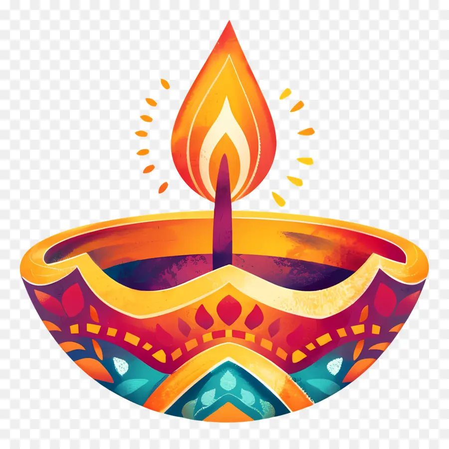 Diwali Diya，Lâmpada PNG