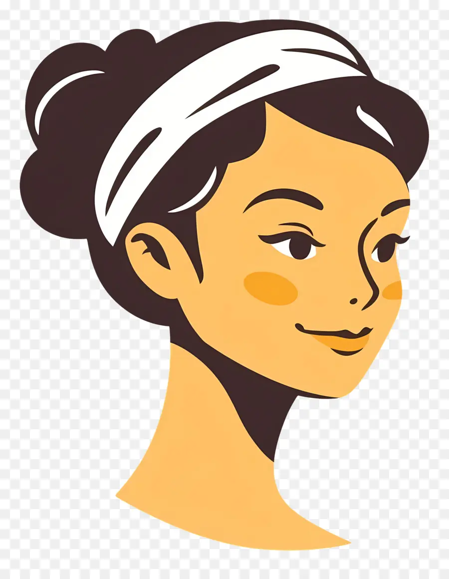 Logotipo Da Menina，Mulher De Desenho Animado Com Bandana PNG