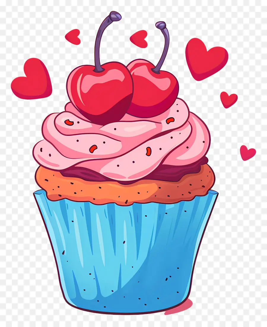 Cupcake Dos Namorados，Bolinho De Cereja PNG