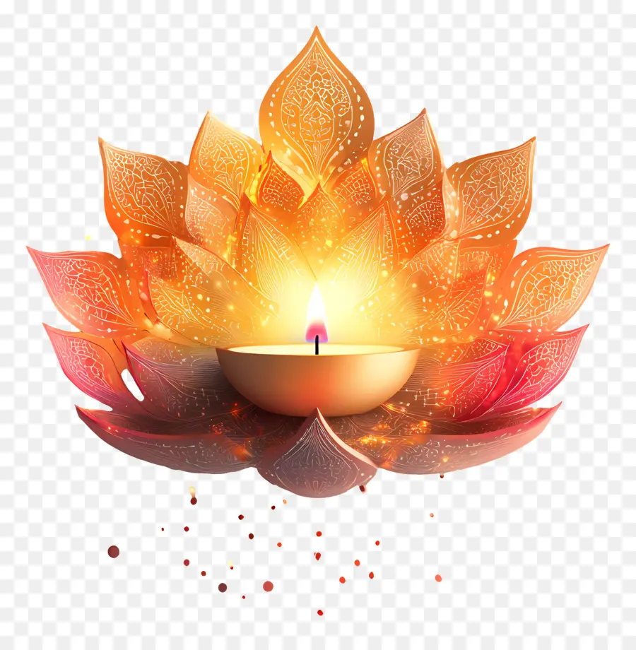 Deepavali，Lâmpada De Lótus PNG